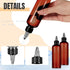 24 (3.4 oz,Amber) Barydat Pcs Squeeze Bottle Twist Top Applicator Empty Hair Oiling Bottle with Funnels Refillable