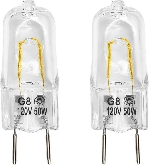 Belleone Light Bulb for GE Microwave Oven - 120V 50W Halogen Lamp Compatible with Over The Range Microwave Hood