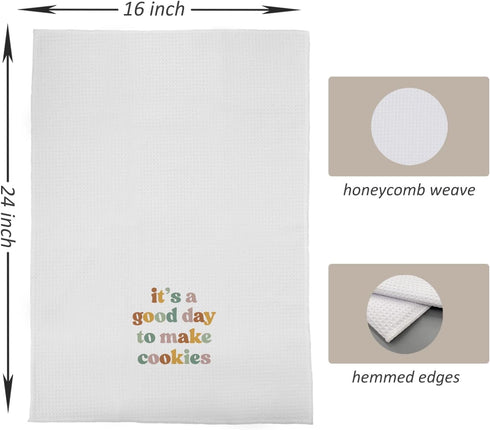 Baking Towels, Tea Towels for Baking, Gifts for Bakers, It's a Good Day to Make Cookies Kitchen Towels