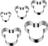 Mouse Cookie Cutter Sandwich Cutters for Kids, Pack of 5 DIY Lunchbox Bento Box Fruit and Vegetable Cutters