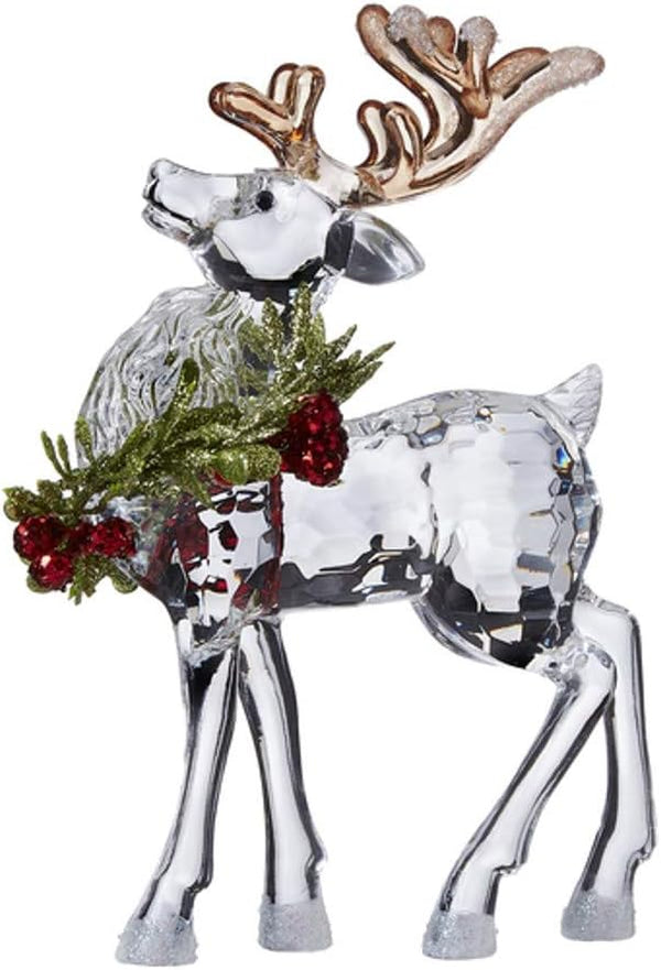 Ganz KK531 Krystal Mistletoe Reindeer, 6-inch Acrylic Height