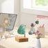 4 Pcs Rock Display Stand with Wooden Base, Adjustable Metal Arm Easel for Crystal Display, Small Rock Collection,