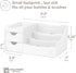 Uncluttered Designs Large Makeup Organizer for Vanity - Countertop Desk with Drawers for Cosmetic, White