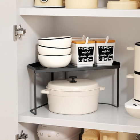 SHBaizoy Stackable Metal Kitchen Corner Cabinet Organizer,Kitchen Corner Shelf with Non-Slip Mat,Bathroom Corner