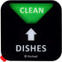 Kichwit Dishwasher Magnet Clean Dirty, Non-Scratch Strong Magnetic Backing, 3.5 Inch, Black