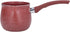Portable Milk Pan, Aluminum Alloy Small Saucepan with Long Handle, Non Stick Coating, Mini Milk Boiling Pot (Red)
