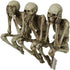 Ebros Gift Whimsical Gothic Skeletons Shelf Sitter Figurines, See No Evil Hear No Evil Speak No Evil