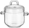 Thickened Glass Pot, Clear Cooking Pot for Soup, Pasta, Milk, 350ml, Microwave Safe with Lid