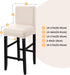 Counter (2 Pack, YISUN Waterproof Bar Stool Covers, Pu Leather Chair Cover Removable Washable Barstool Slipcovers