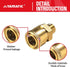 YAMATIC Pressure Washer Adapter Couplers, 3/8'' Quick Connect Socket to 3/8'' Male NPT Fitting, 5000 PSI (2 PCS)