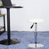 FURWOO Adjustable White Round Vanity Stool - Mini Bar Chair for Salon & Spa