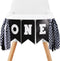 Q&High Life Race Car First Birthday Highchair Banner, Pre - strung Black & White