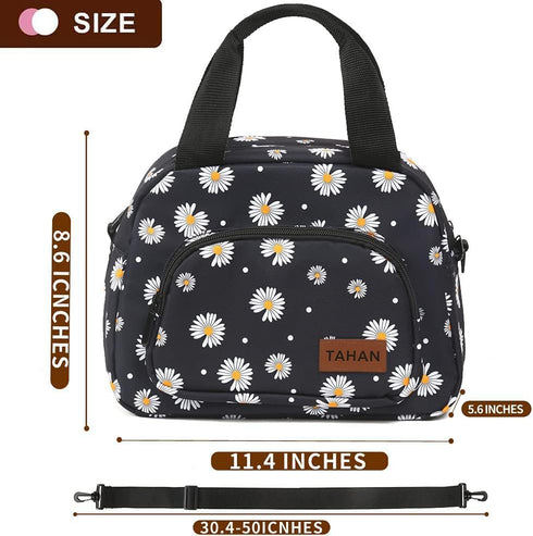 Insulated Lunch Box for Women, Designer Small Lunch Cooler for Office Work, Fit Fresh Thermal Hot Lunch Bag