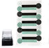 50g Mooncake Packaging Clear Plastic Macaron Containers with Labels, Ideal for Mini Muffins, Set of 50 (Square Black)