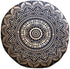 32" Gold Mandala Barmeri Large Floor Pillow Cover - Hippie Decorative Zipped Pouf Ottoman (Gold Black)