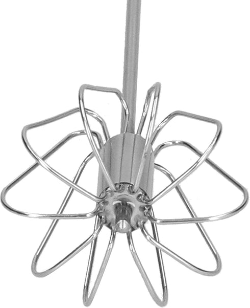Stainless Steel Whisks, Semi-Automatic Egg Beater, Milk Frother, Hand Push Mixers for Home Kitchen (12in)