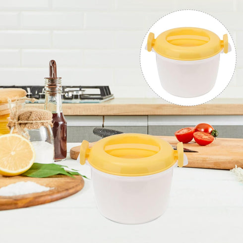 CALLARON Soup Microwave Rice Cooker Steamer Bowl: Portable Food Steamer Pot for Pasta, Fish, Vegetables, Ramen (Random