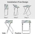 4 15 18.9 26 Grey,1PC) Garden you Portable Folding TV Tray Dinner Snack Trays Table Portable Foldable Table Small Sofa