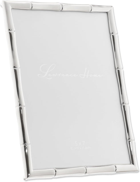 Lawrence Frames 710157 Silver Metal Bamboo 5x7 Picture Frame