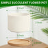 ZOUTOG 4 Inch Ceramic Plant Pot, Pack of 6 White Succulent Pots with Drainage Hole & Bamboo Tray for Home, Office Decor