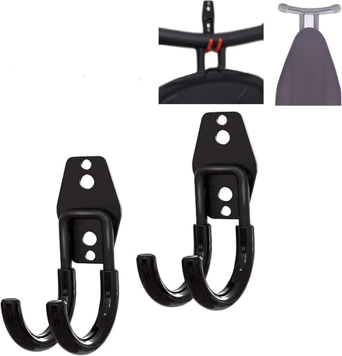 Ironing Board Hanger Wall Mount, 2-Pcs Ironing Board Holder for Laundry Rooms, Utility Rooms, Closet Saving
