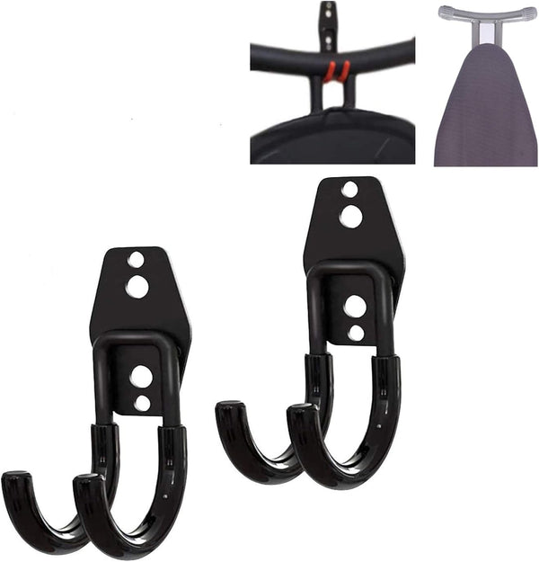 Ironing Board Hanger Wall Mount, 2-Pcs Ironing Board Holder for Laundry Rooms, Utility Rooms, Closet Saving