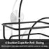 SRIWATANA Hanging Shower Caddy Over Head, Bathroom Shower Organizer Rack Holder with Hooks for Razors, Black