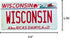 Wisconsin License Plate Replica Magnet, Collectible Souvenir Fridge Accessory, 3.5 x 1.75 Inches