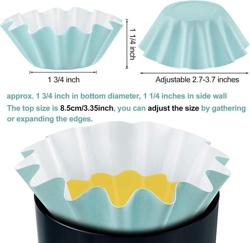Boao Reusable Wax Melt Liners, Leakproof Cups for Scented Candle, 25 Pieces, Paper Holders for Electric Melter (Blue)