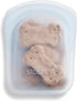 Stasher Premium Silicone Reusable Food Storage Pocket Bag - Clear 4 Oz, Microwave and Freezer Safe