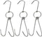 TIHOOD 3 PCS 9.4" Stainless Steel Double Meat Hooks for Roast Duck, Bacon, BBQ Grill Hanger Cooking Tools Accessories