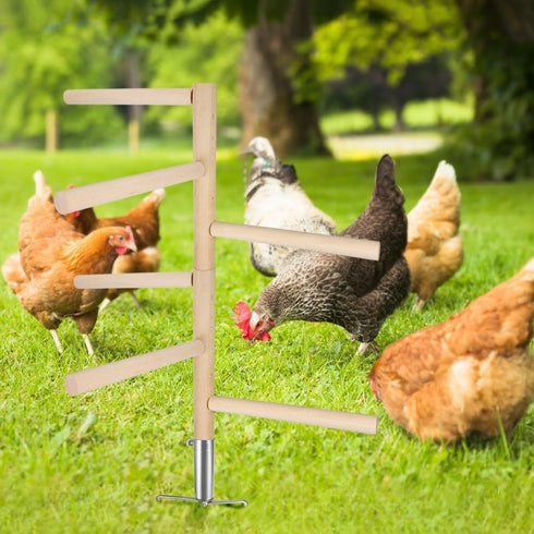 Kalekey 39.4" 6 Extra Large Chicken Perch Toy for Coop, Roosting Bar for Chicken Coop Toys, Chicken Branches Perch