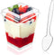 Kucoele 50 Pack 5 oz Plastic Dessert Cups with Lids and Spoons,