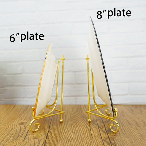 Artliving Gold Iron Easel Display Stand, 6 Inch, 2 Pack for Photos, Cookbooks, Plates, Tablets, and Art