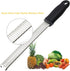 Lemon Zester - Stainless Steel Kitchen Cheese Grater with Plastic Cover and Ergonomic Soft Black Handle