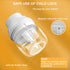 Electric Garlic Chopper Mini, 100ML/3.3FL OZ, Garlic Masher & Mincer with Peeler and Spoon, White