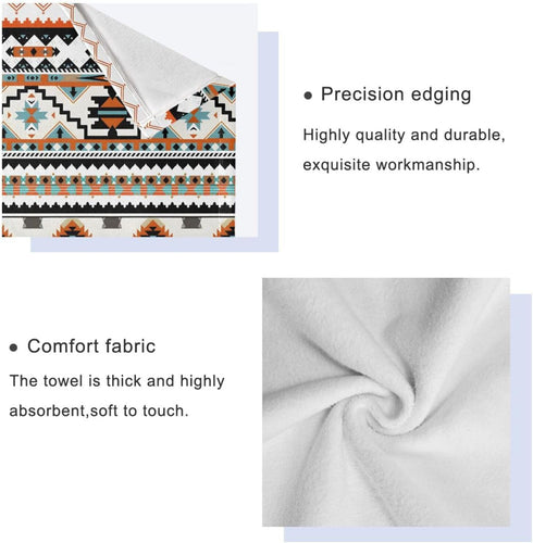 Sets 3 Sets1 1 1 ALAZA Aztec Design Towel Bathroom Piece Bath Towel Bath Towel Hand Towel Washcloth Soft Luxury