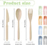 Large Flatware Sets, Plastic Serving Utensils for 8, Vibrant Colors, Reusable Camping Dish Set with Fork, Spoon, Knife