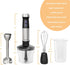Megachef MC-158C 4 in 1 Multipurpose Immersion Hand Blender with Speed Control and Accessories, Silver