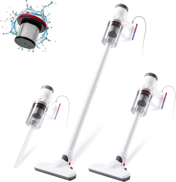 Corded Vacuum Cleaner - Handheld 5-in-1 Stick Lightweight Vacuum Broom for Pet Hair and Hardwood Floor Cleaning