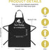 Funny Aprons for Men, MR GOOD LOOKING IS COOKING, Professional Kitchen Chef Bib Apron with Double Pocket