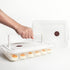 77L (Set 2), 48 Deviled Egg Containers with Lid, of Plastic Deviled Egg Carrier with Handle for Eggs, Clear Storage