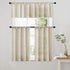 MRTREES Sheer Tier Curtains, Beige Kitchen 36 inches Long, 2 Panels, Light Filtering Cafe Curtains