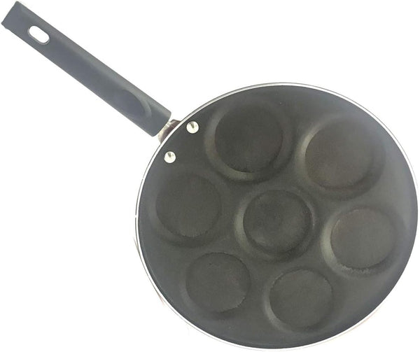 NonStick Mini Uttapam Pan, Mini Pancake Maker, Aluminium Uttapam Tawa with 7 Cavities