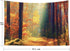 EMMTEEY Large Forest Tapestry Wall Hanging, Sunlight in Fall Forest Path, 92.5X70.9 Wall Art for Bedroom Men