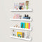 4-Pack Nursery Book Shelves, White Floating Shelves for Wall, Scalloped Shelves Small