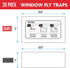 Window Fly Traps Indoor Clear (30 Pack) - Non-Toxic Sticky Fly Strips for Windows, Indoor Bug Sticky Traps