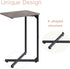NEFROM ET-X-GY1 C-Shaped End Table, Small Couch Side Table, Sofa TV Tray Table for Living Room, Bedroom, Bedside