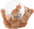 Elanze Designs Striped Tabby Cat and Kitten Figurine, 45MM, Magical Whimsical Tabletop Glitter Water Snow Globe