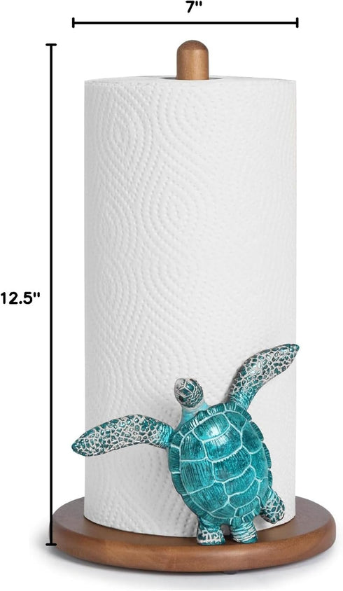 Countertop Turtle Paper Towel Holder - Coastal Decor for Home Ocean Decor Beach House Beachy Themed, Sea Turtle Gifts